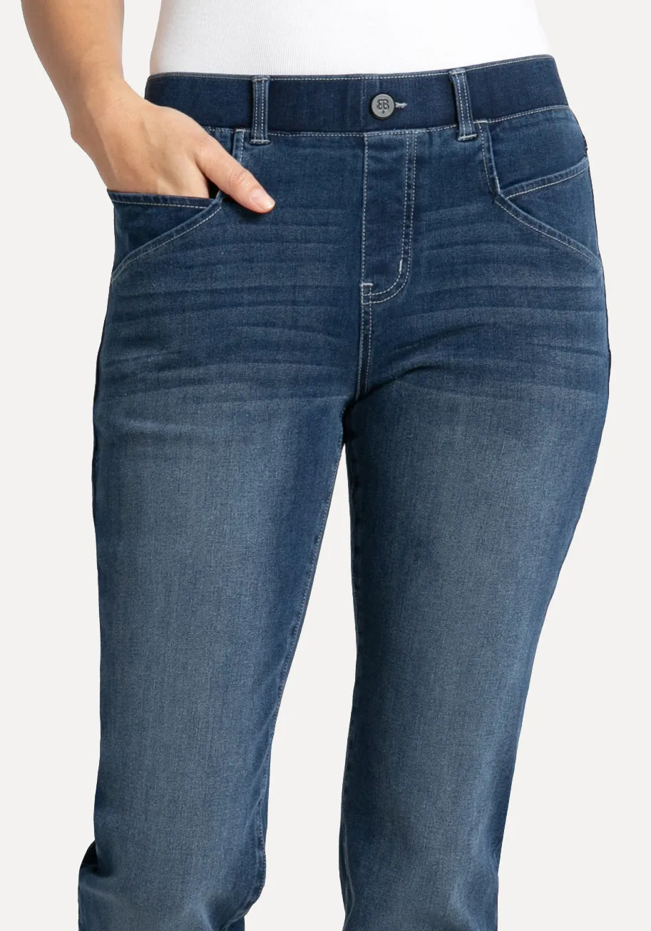 Straight-Leg | 7-Pocket Betabrand Yoga Denim (Dark Vintage) sold by Betabrand product image thumbnail 2