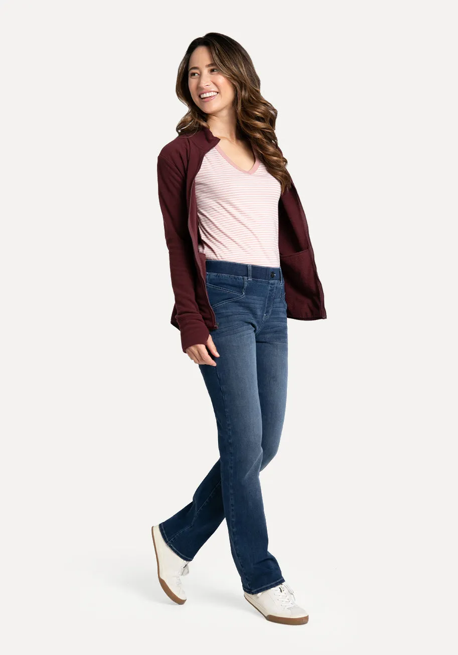 Straight-Leg | 7-Pocket Betabrand Yoga Denim (Dark Vintage) sold by Betabrand product image thumbnail 4