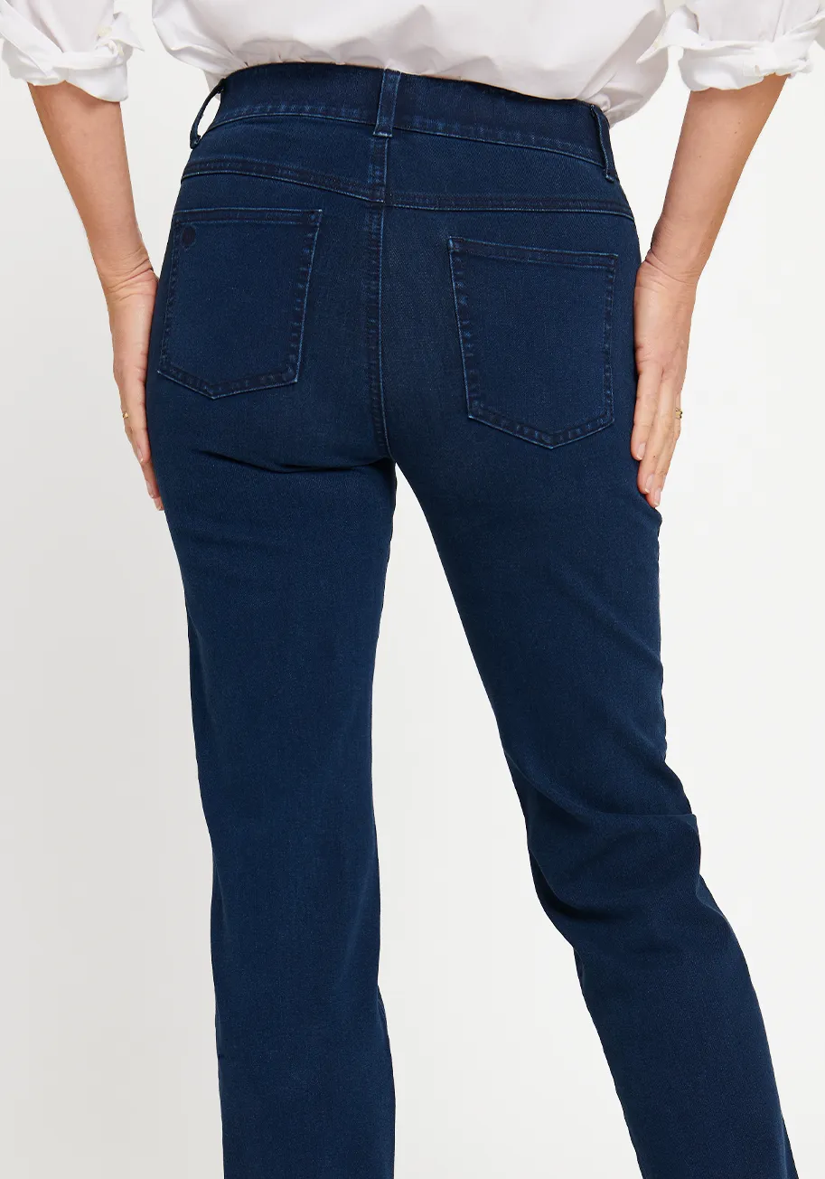 Signature Mid-Rise Denim | Straight (Dark Indigo) - Final Sale sold by Betabrand product image thumbnail 3