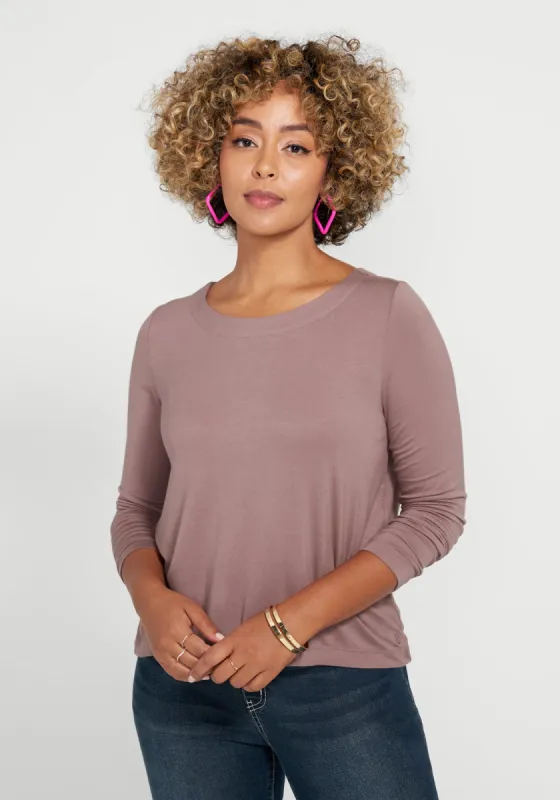 Essential Scoop Long Sleeve (Lilac Dusk) sold by Betabrand
