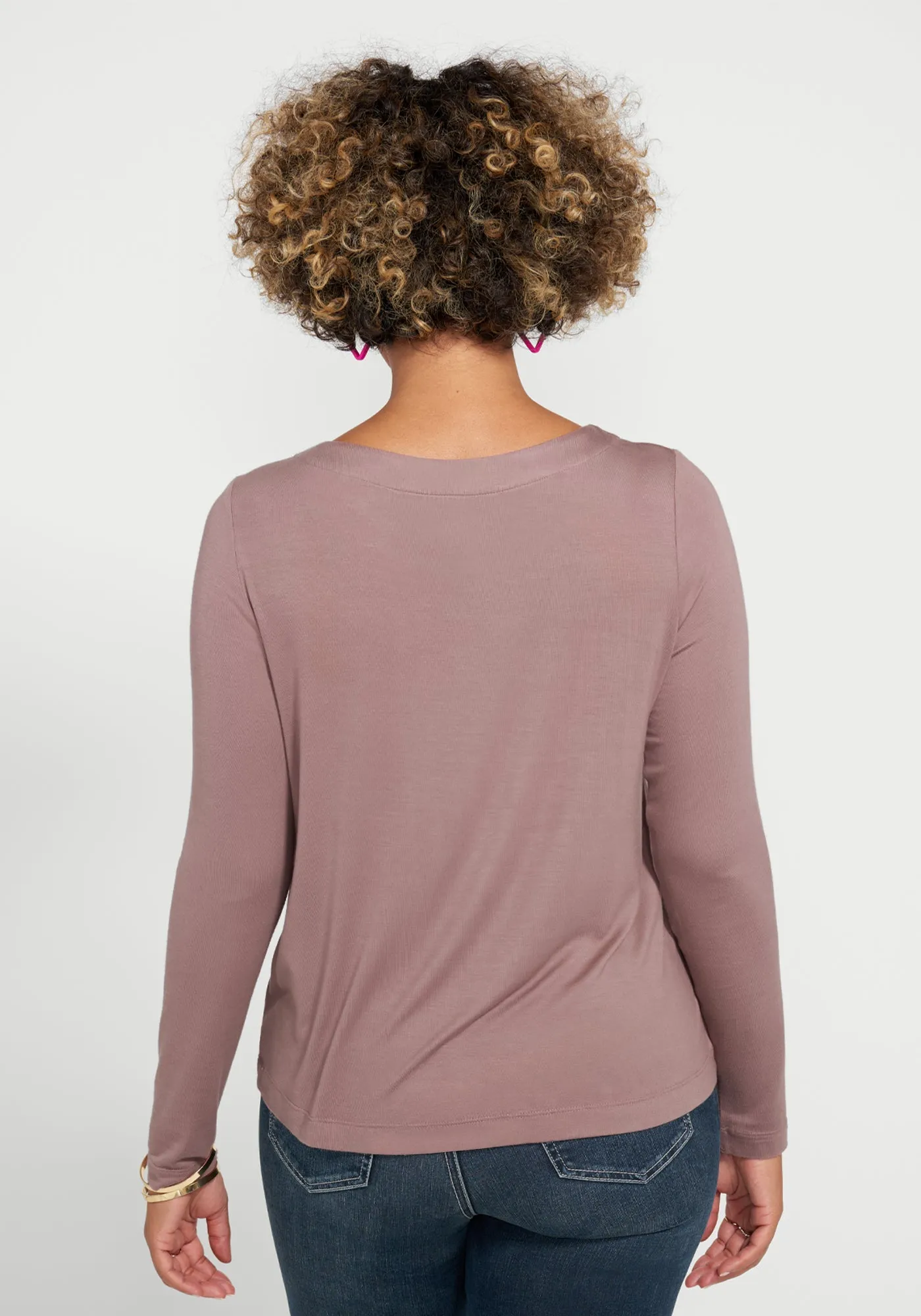 Essential Scoop Long Sleeve (Lilac Dusk) sold by Betabrand product image thumbnail 2
