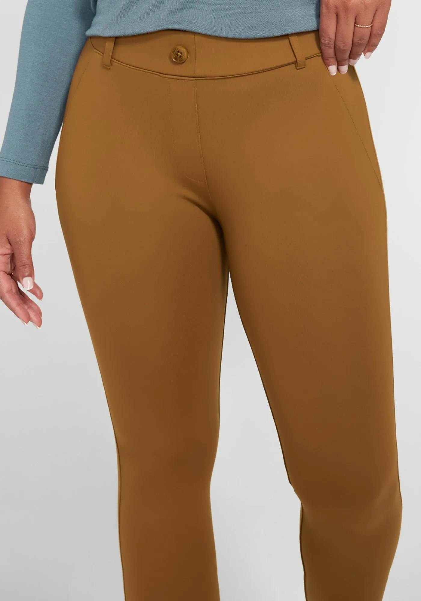 Classic Dress Pant Yoga Pant | Skinny (Nutmeg) sold by Betabrand product image thumbnail 2