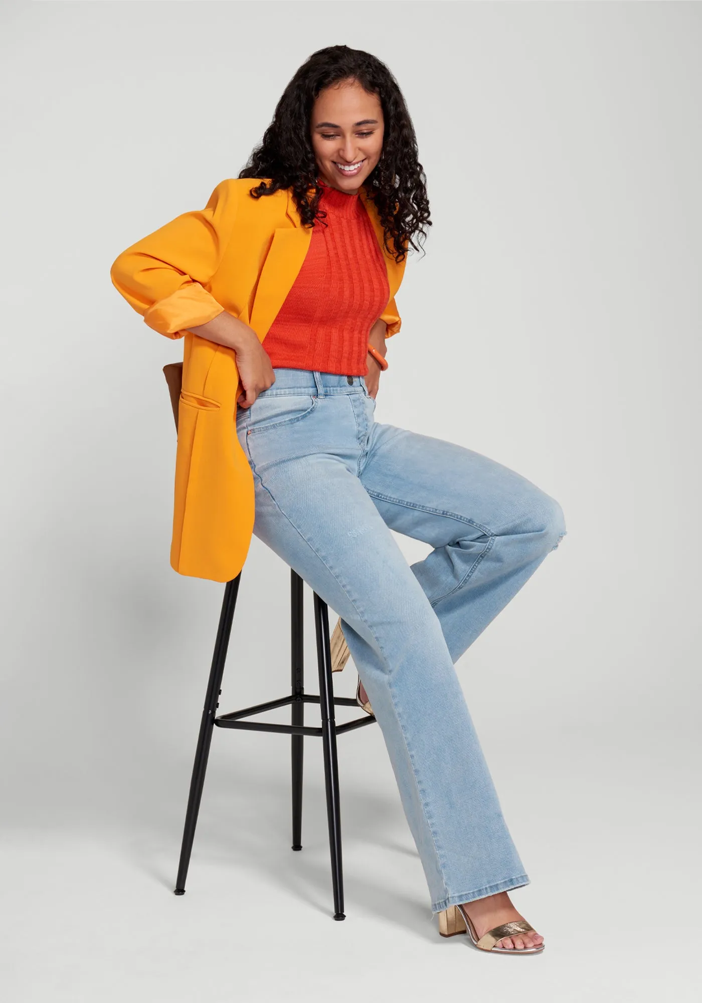 Boyfriend Jean | Wide (Coastal Wash) sold by Betabrand product image thumbnail 4