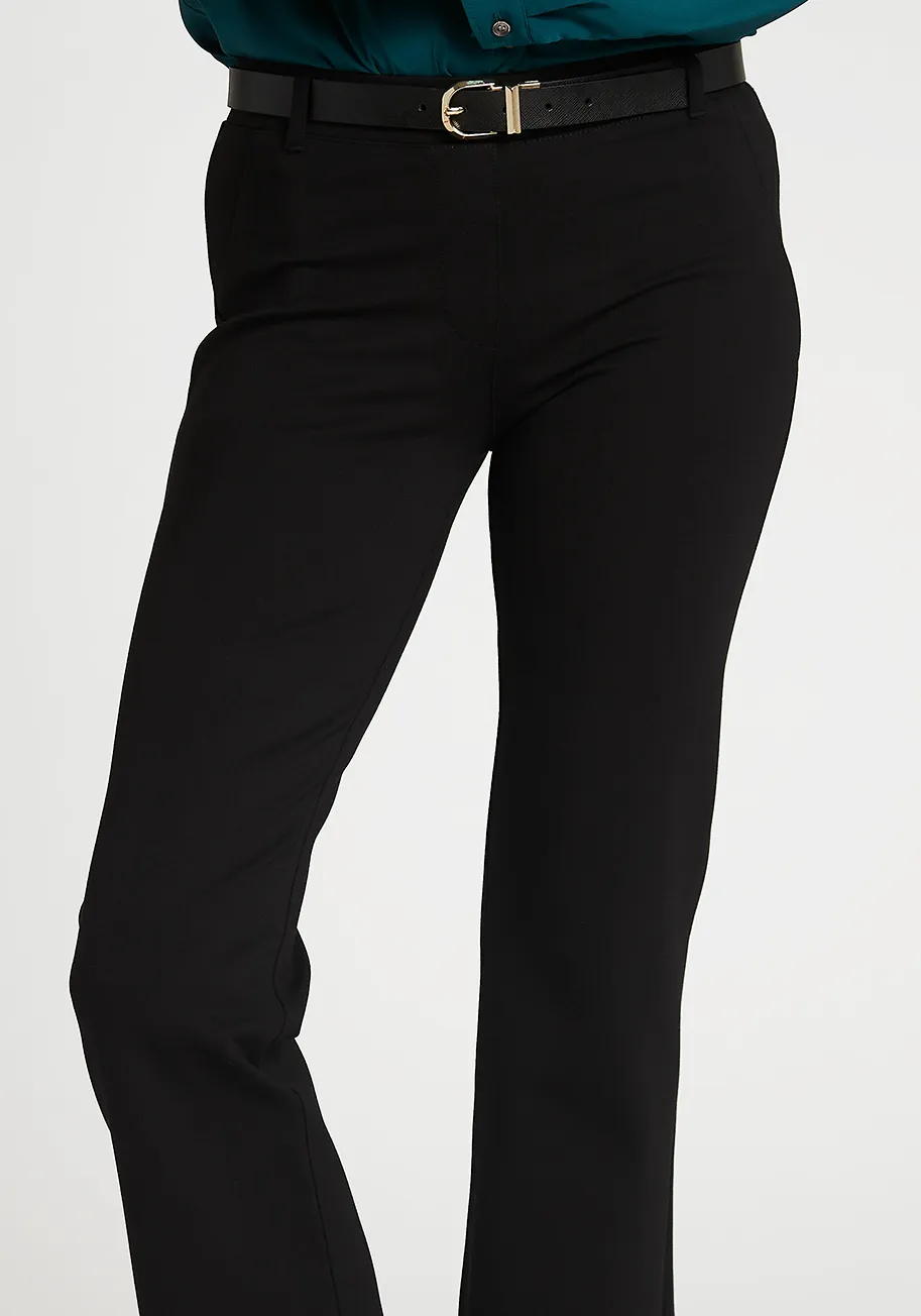 Boot-Cut | Two-Pocket Dress Pant Yoga Pants (Black) sold by Betabrand product image thumbnail 2