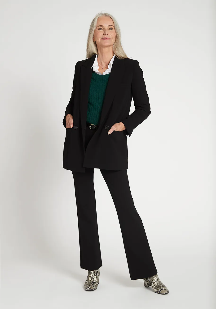 Boot-Cut | Two-Pocket Dress Pant Yoga Pants (Black) sold by Betabrand product image thumbnail 4