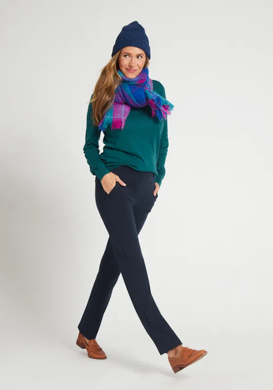 Straight-Leg | Merino Dress Pant Yoga Pants (Navy) sold by Betabrand