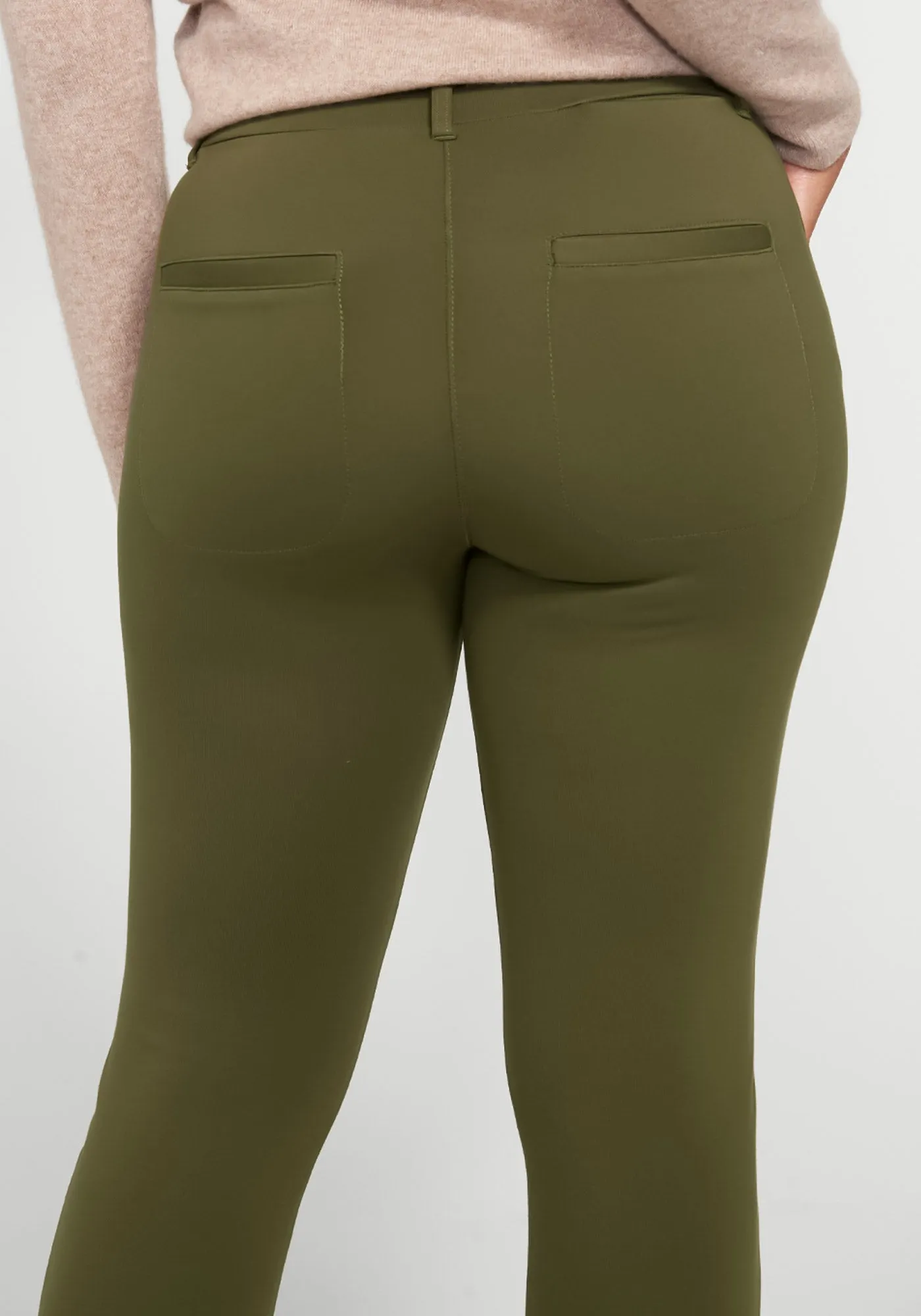 7-Pocket Dress Pant Yoga Pant | Bootcut (Dark Olive) sold by Betabrand product image thumbnail 3
