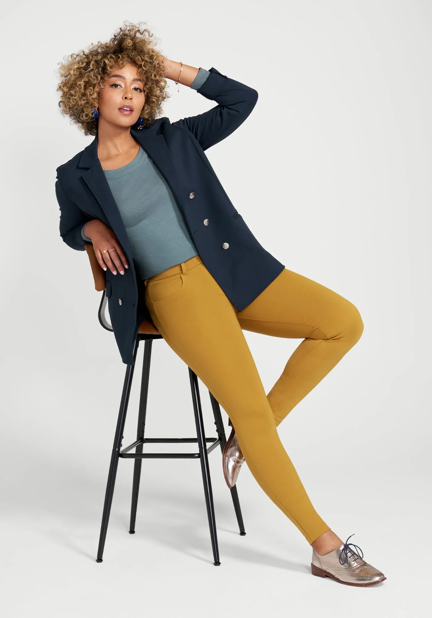 7-Pocket DPYP™ Dress Pant Yoga Pant | Skinny (Cedar Glow) - Final Sale sold by Betabrand product image thumbnail 4