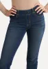 Straight-Leg | 4-Pocket Betabrand Yoga Denim (Dark Vintage Wash) sold by Betabrand