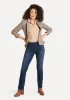 Straight-Leg | 4-Pocket Betabrand Yoga Denim (Dark Vintage Wash) sold by Betabrand