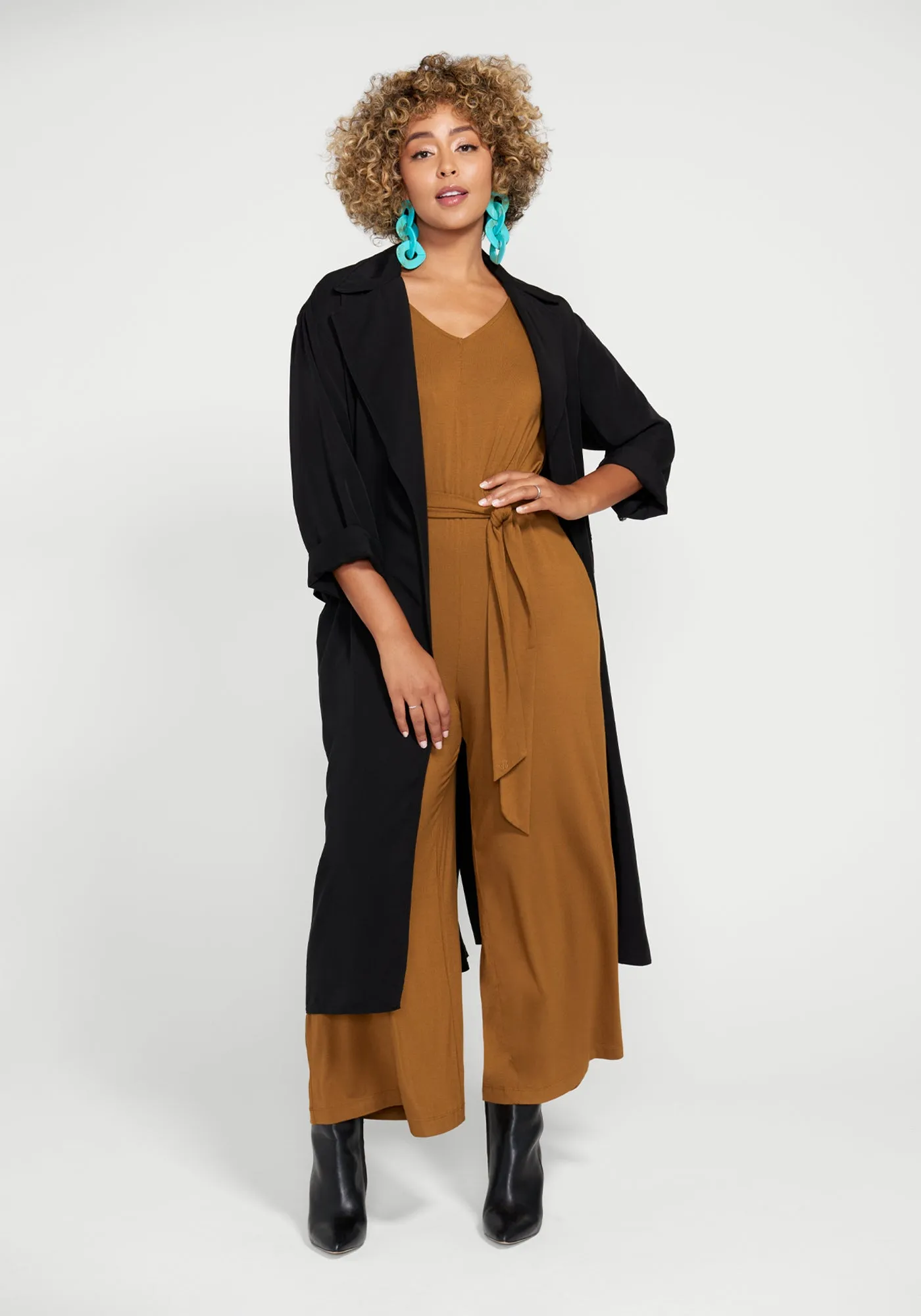 Day to Night Jumpsuit (Nutmeg) sold by Betabrand product image thumbnail 4