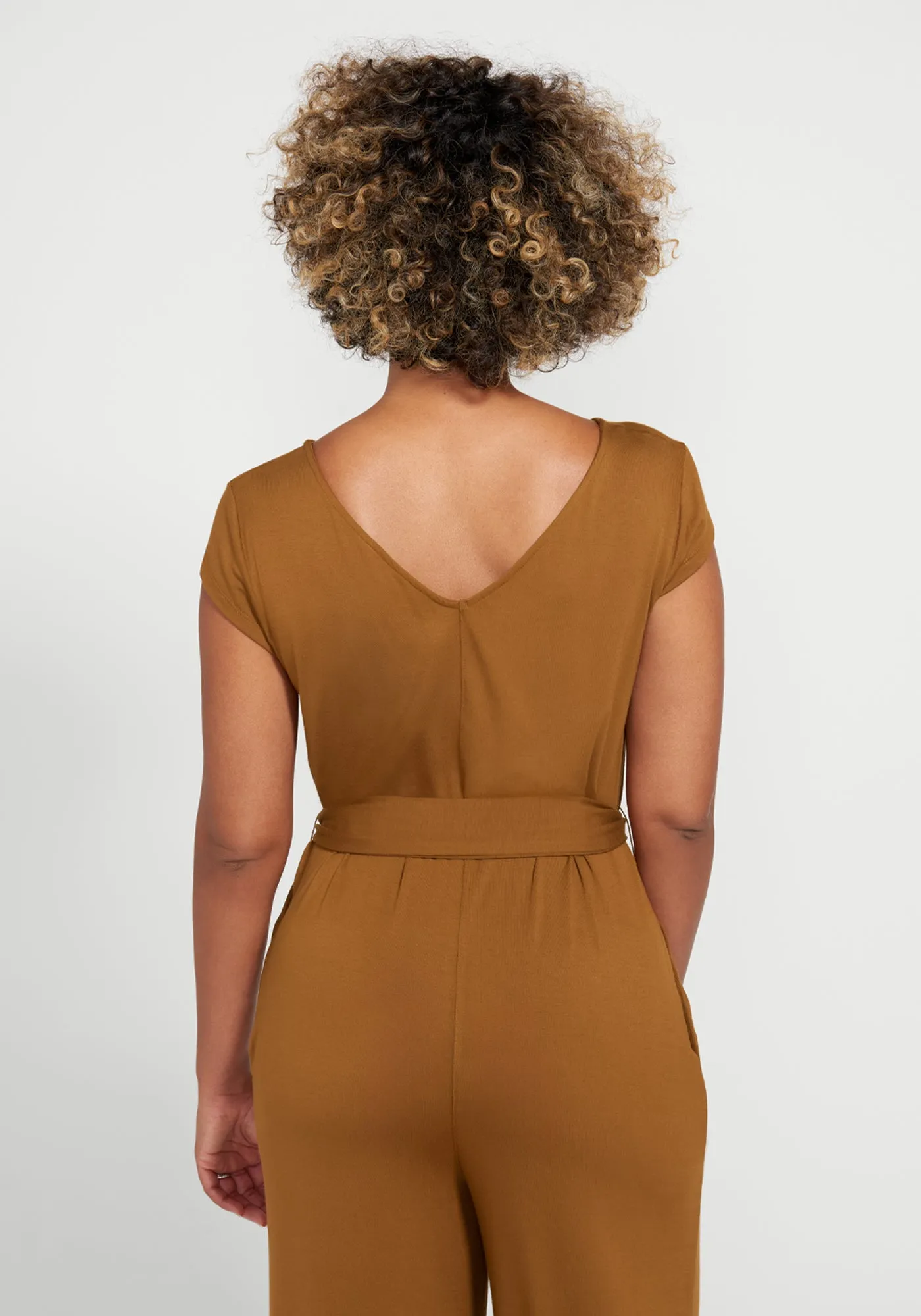 Day to Night Jumpsuit (Nutmeg) sold by Betabrand product image thumbnail 3