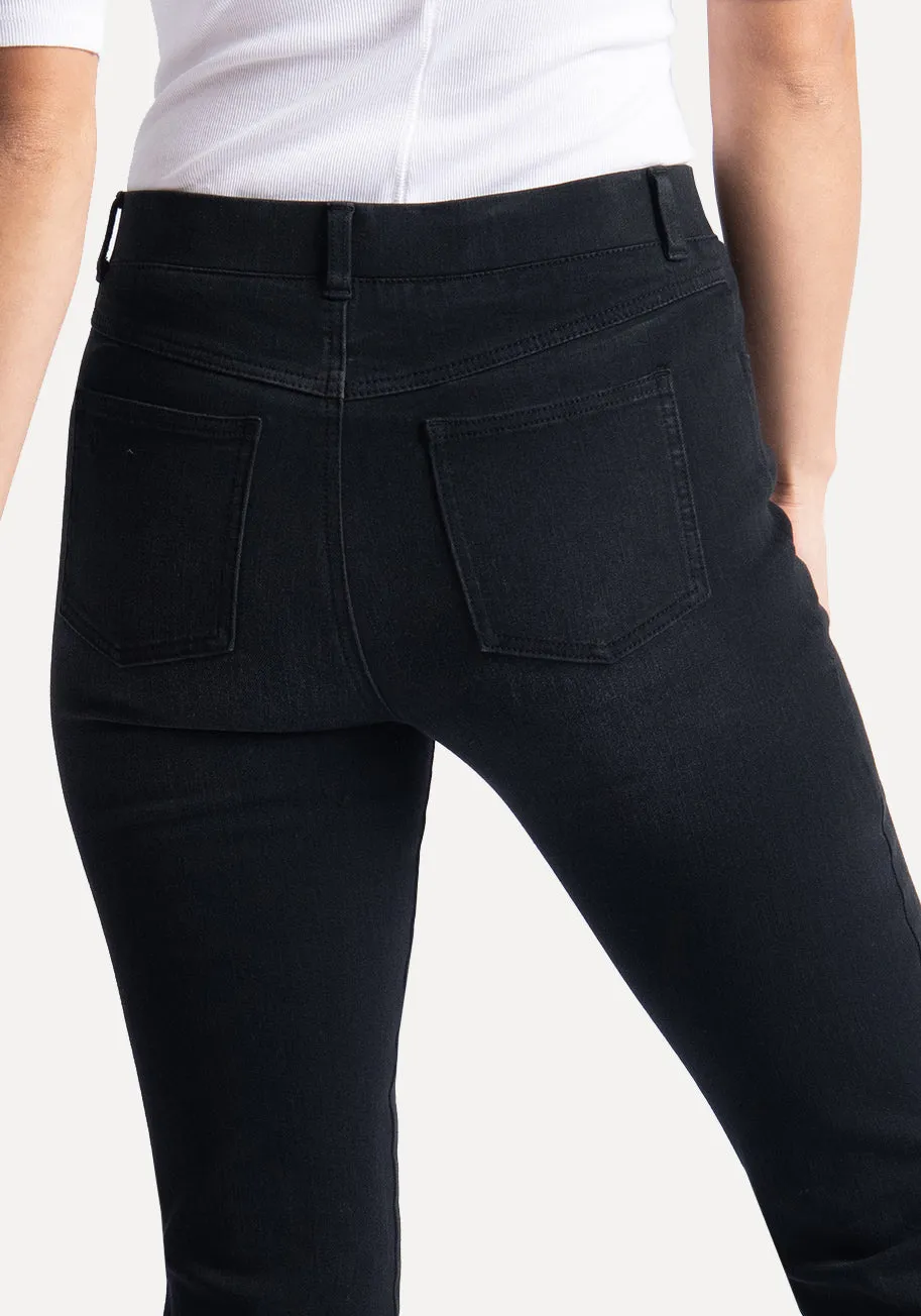Straight-Leg | 4-Pocket Betabrand Yoga Denim (Washed Black) sold by Betabrand product image thumbnail 3