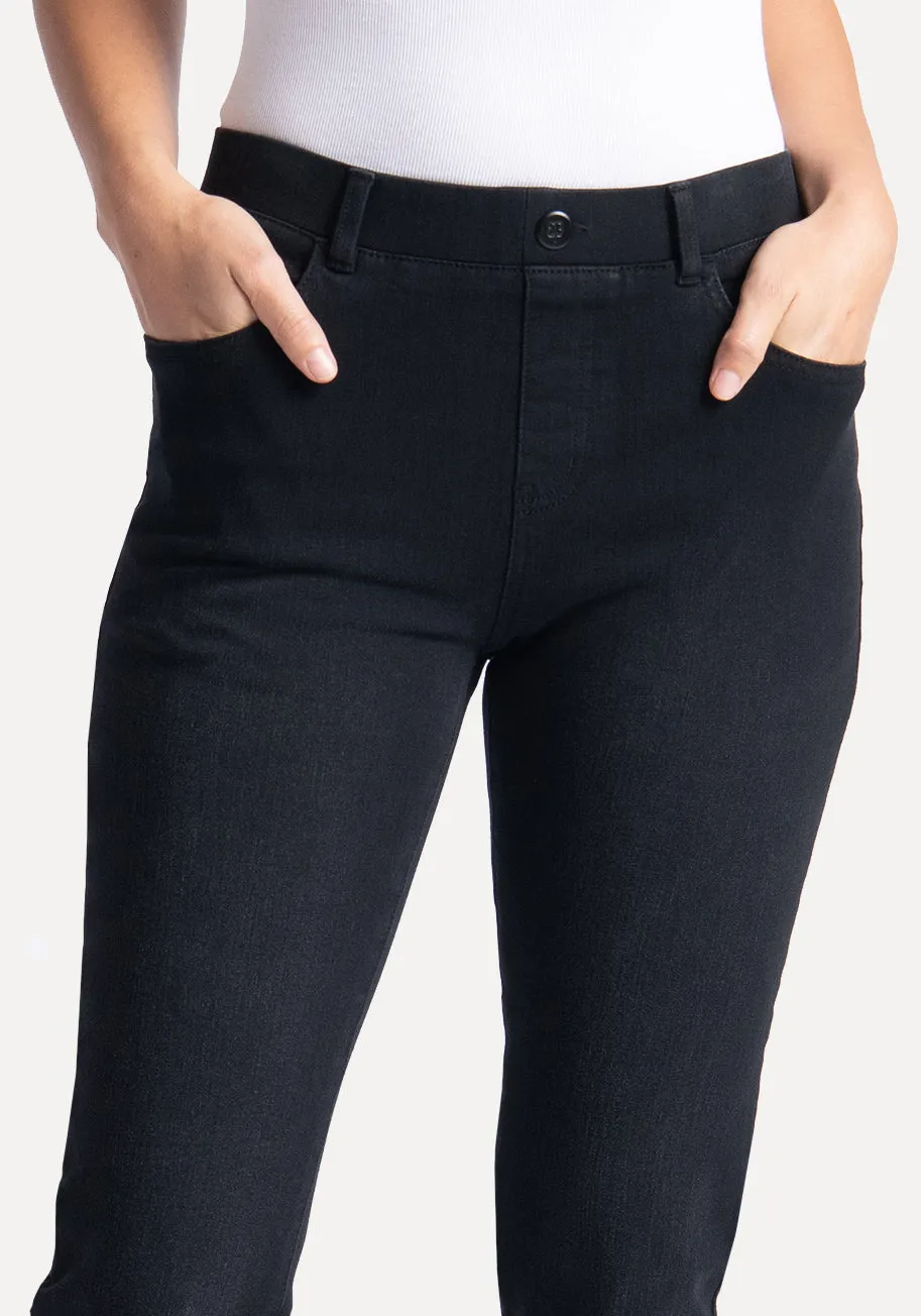 Straight-Leg | 4-Pocket Betabrand Yoga Denim (Washed Black) sold by Betabrand product image thumbnail 2