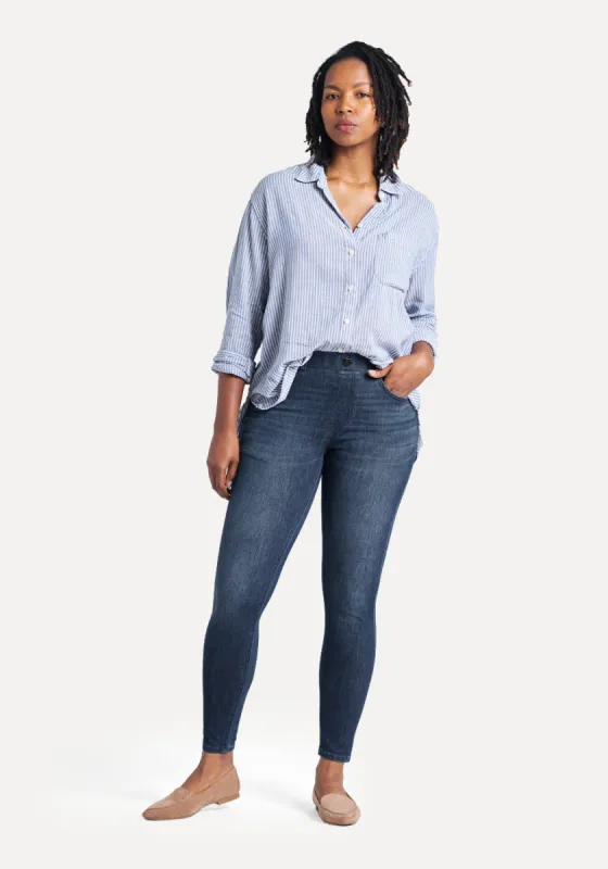 Skinny-Leg | 4-Pocket Betabrand Yoga Denim (Lightweight Vintage) sold by Betabrand