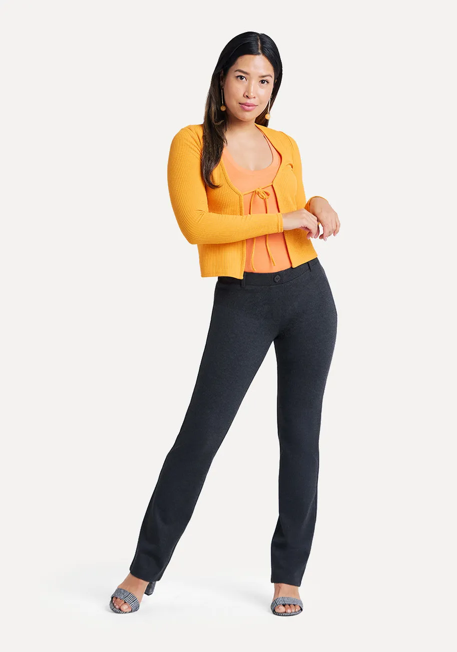 Straight-Leg | Classic Dress Pant Yoga Pant (Charcoal) sold by Betabrand product image thumbnail 2