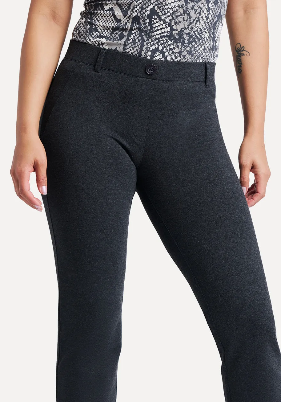 Straight-Leg | Classic Dress Pant Yoga Pant (Charcoal) sold by Betabrand product image thumbnail 3