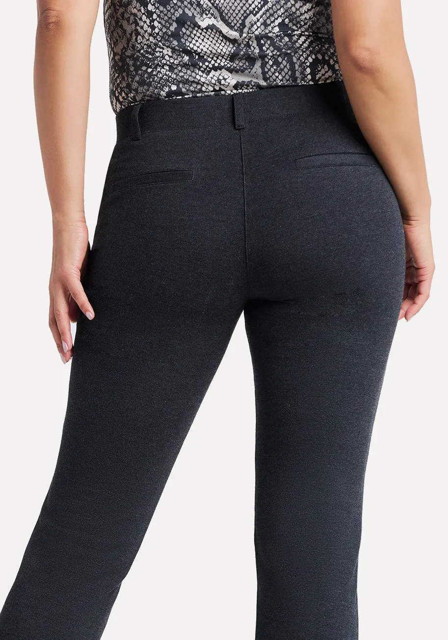 Straight-Leg | Classic Dress Pant Yoga Pant (Charcoal) sold by Betabrand product image thumbnail 4