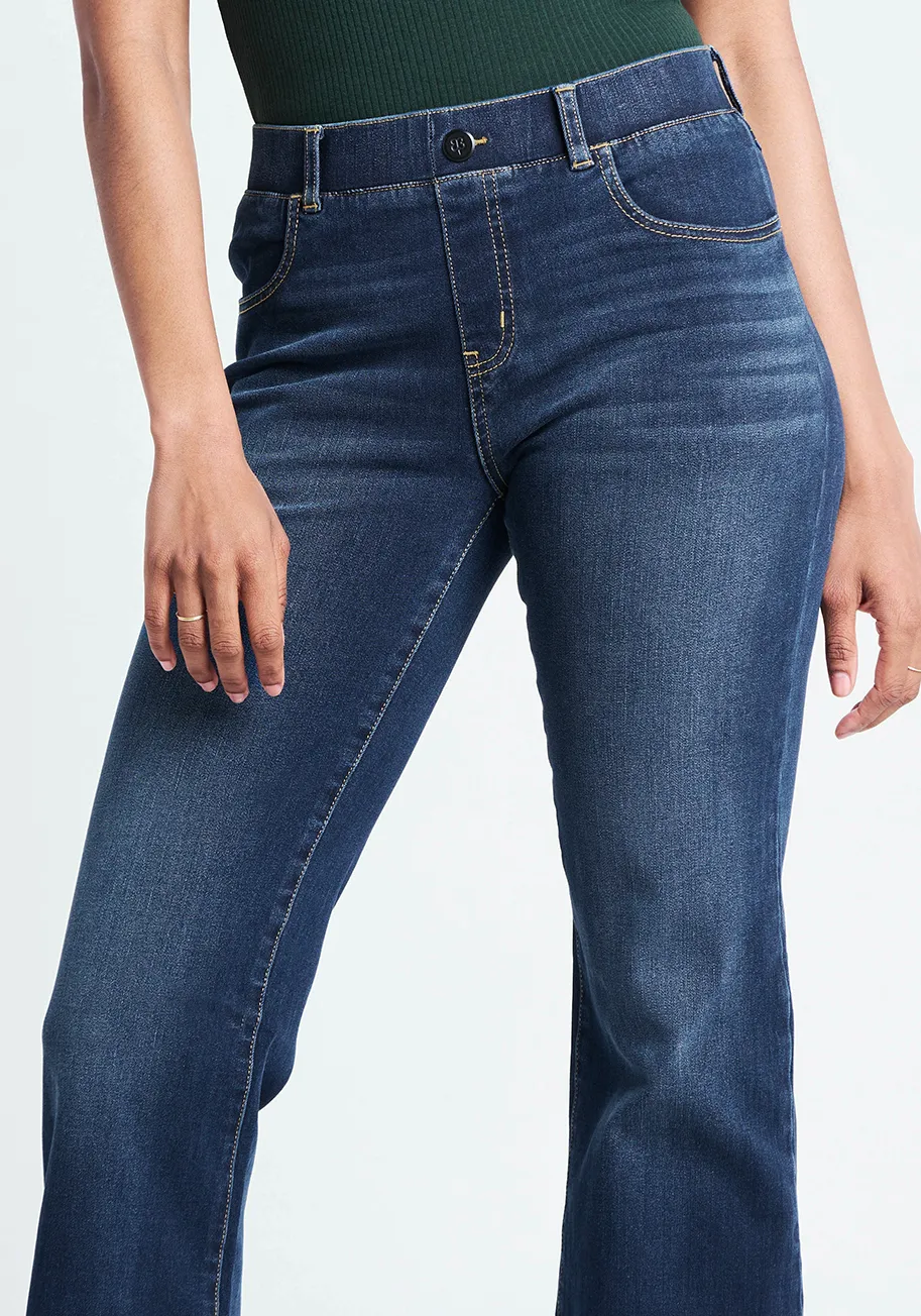 Boot-Cut | 4-Pocket Betabrand Yoga Denim (Dark Vintage Wash) sold by Betabrand product image thumbnail 2