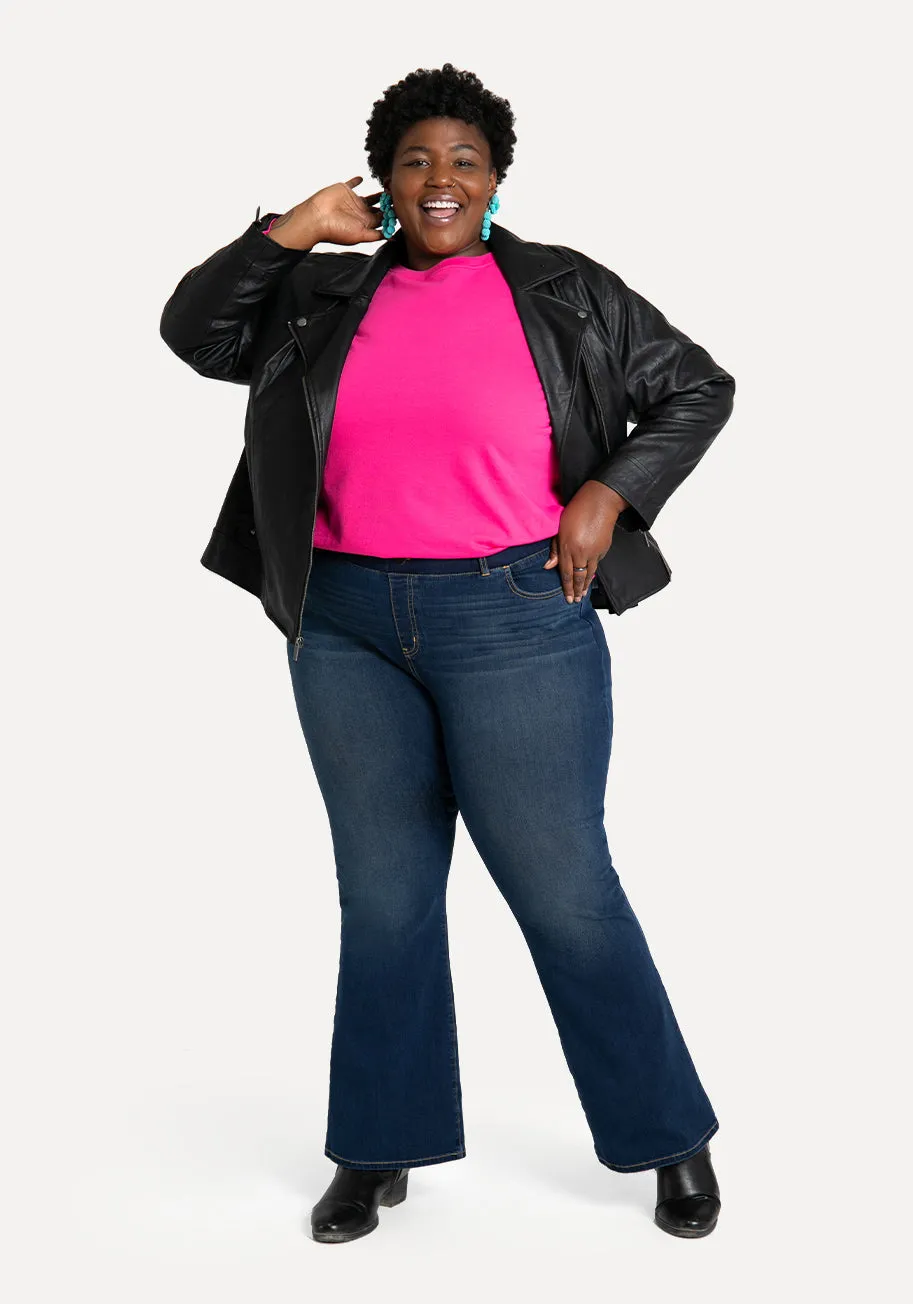 Boot-Cut | 4-Pocket Betabrand Yoga Denim (Dark Vintage Wash) sold by Betabrand product image thumbnail 5