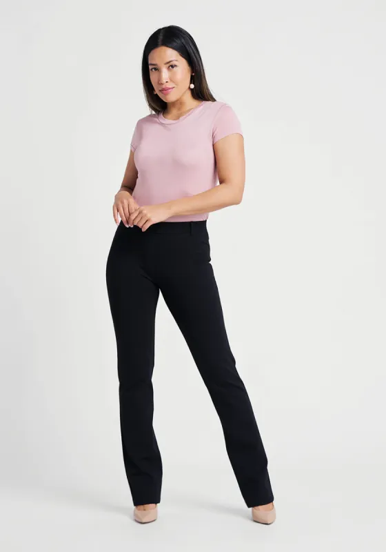 Straight-Leg | Classic Dress Pant Yoga Pant (Black) sold by Betabrand