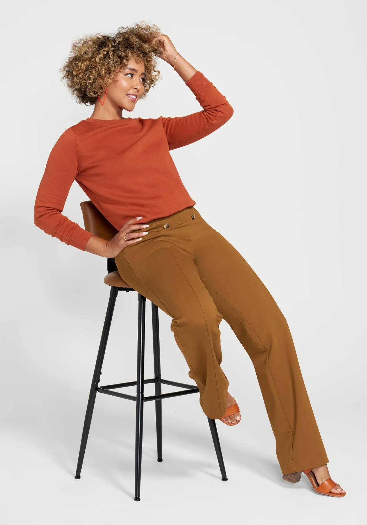Atlantic Pant | Wide (Nutmeg) sold by Betabrand product image thumbnail 4