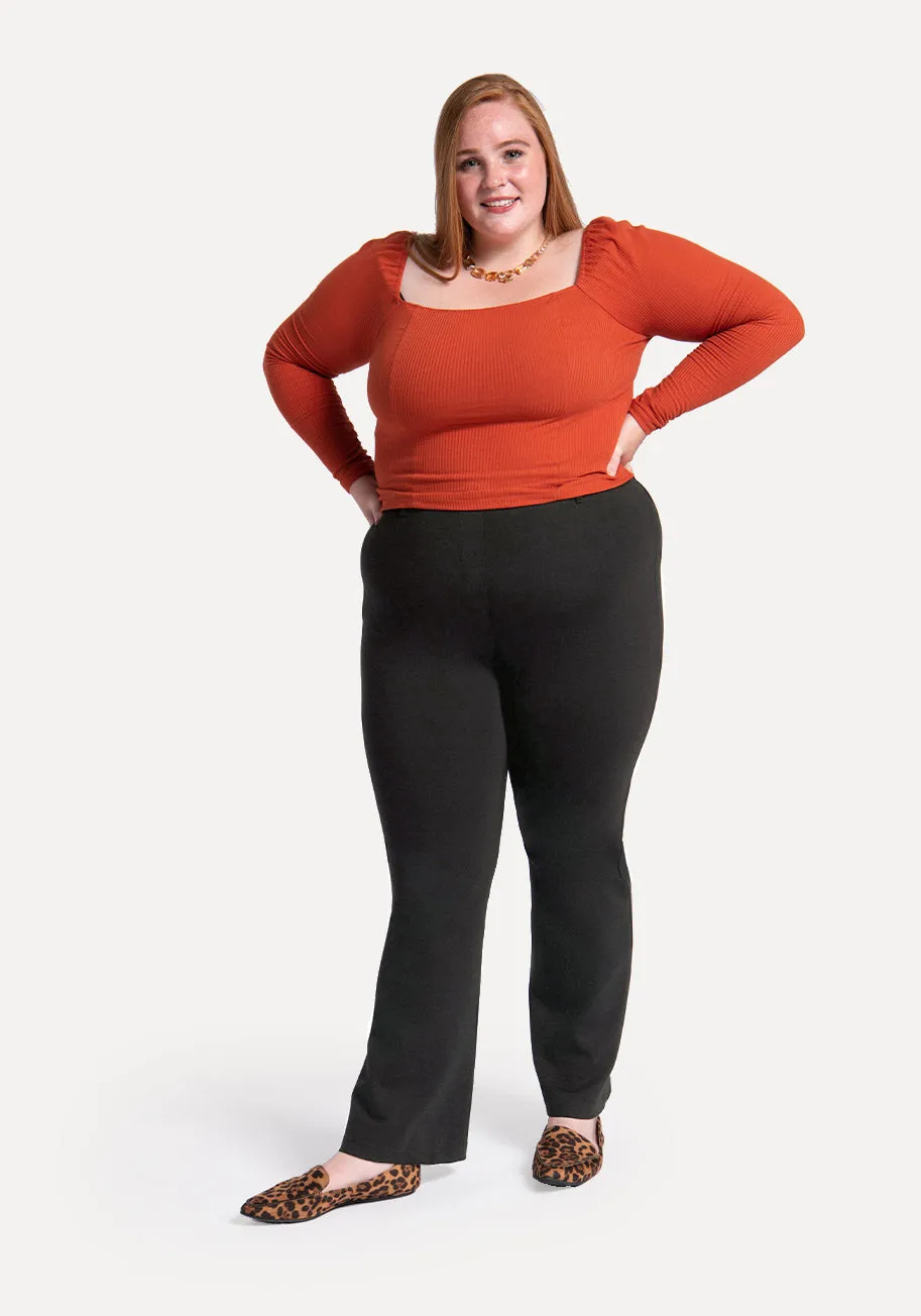 Boot-Cut | Classic Dress Pant Yoga Pant (Charcoal) sold by Betabrand