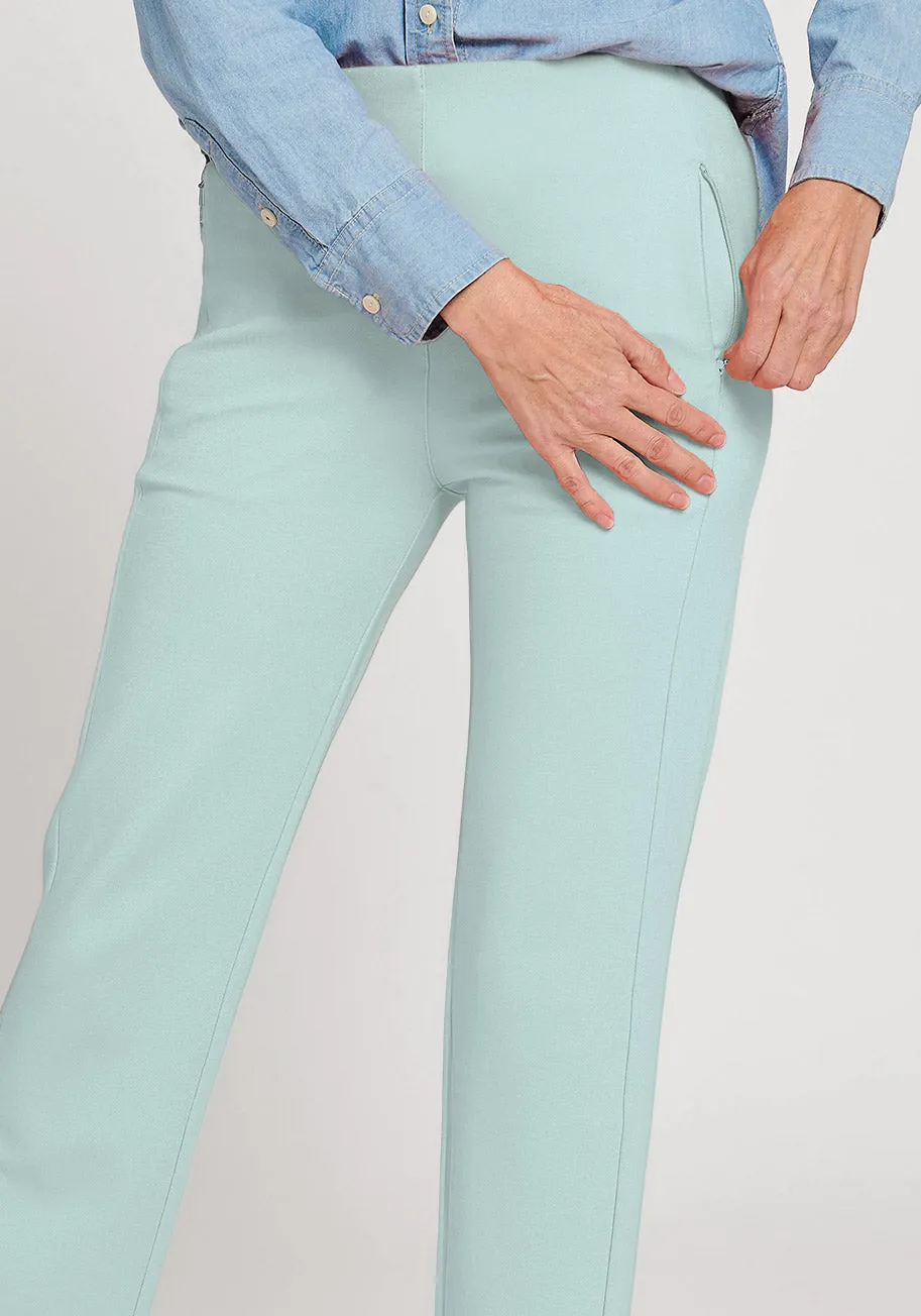 Monroe Crop Trouser | Straight (Muted Mint) - Final Sale sold by Betabrand product image thumbnail 2