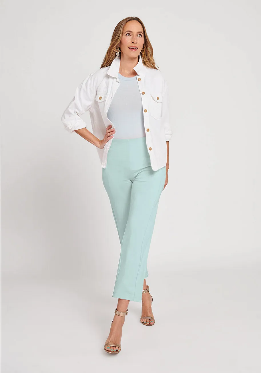 Monroe Crop Trouser | Straight (Muted Mint) - Final Sale sold by Betabrand product image thumbnail 4
