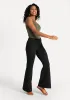 Wide-Leg Two-Pocket Dress Pant Yoga Pants (Black Pinstripe) sold by Betabrand