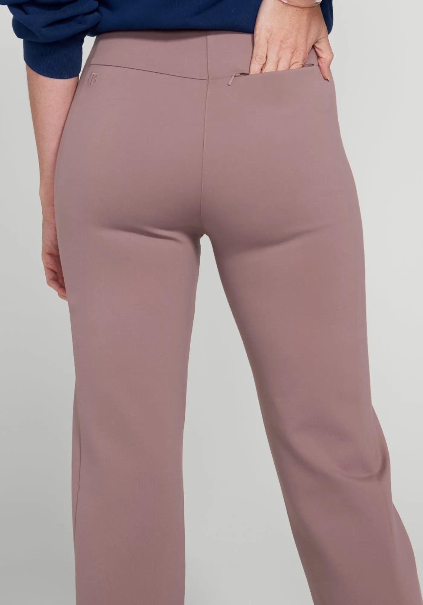 Monroe Crop Trouser | Straight (Lilac Dusk) sold by Betabrand product image thumbnail 3