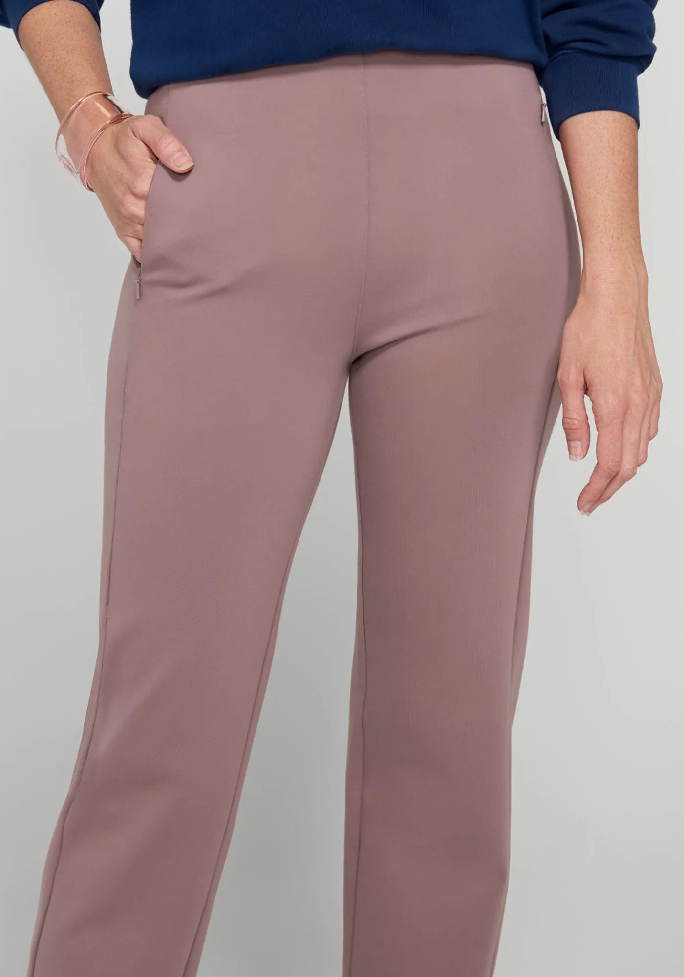 Monroe Crop Trouser | Straight (Lilac Dusk) sold by Betabrand product image thumbnail 2