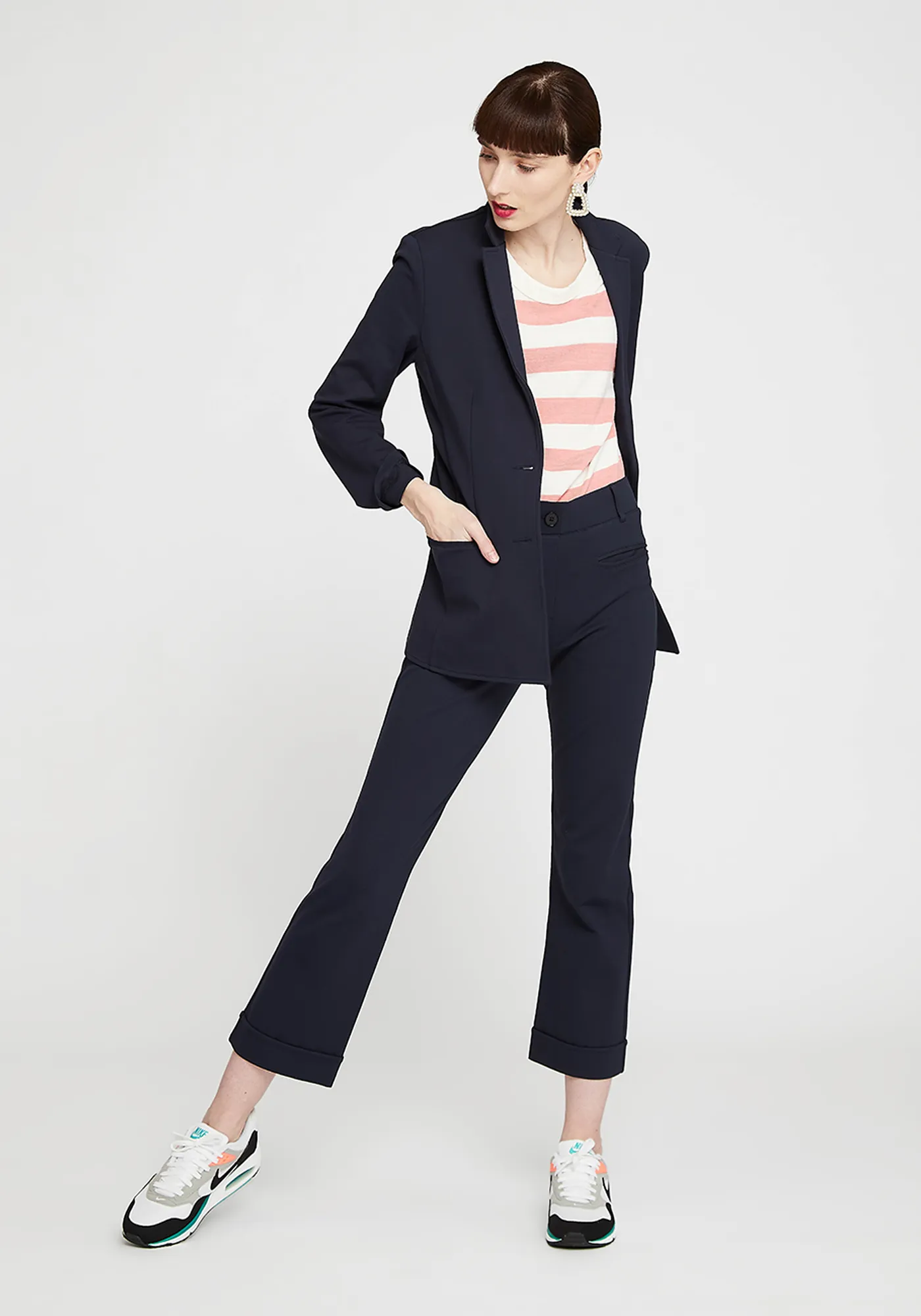 Classic Blazer | Stretch Ponte (Navy) sold by Betabrand product image thumbnail 4