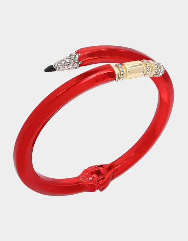 BOOK SMART PENCIL BANGLE RED made by Betsey Johnson
