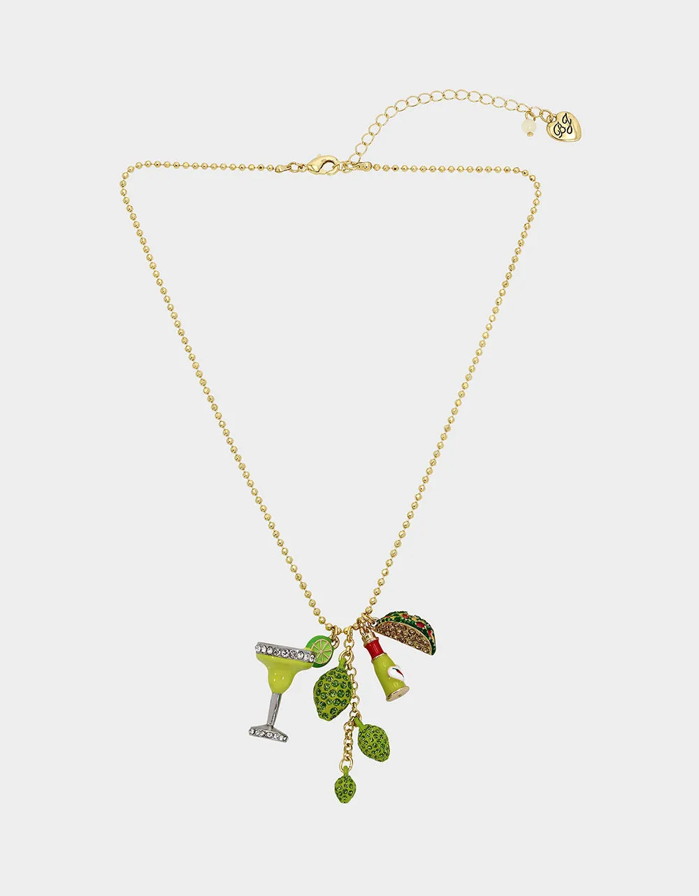 HOLA TO LOVE MARGARITA CHARM NECKLACE GREEN sold by Betsey Johnson