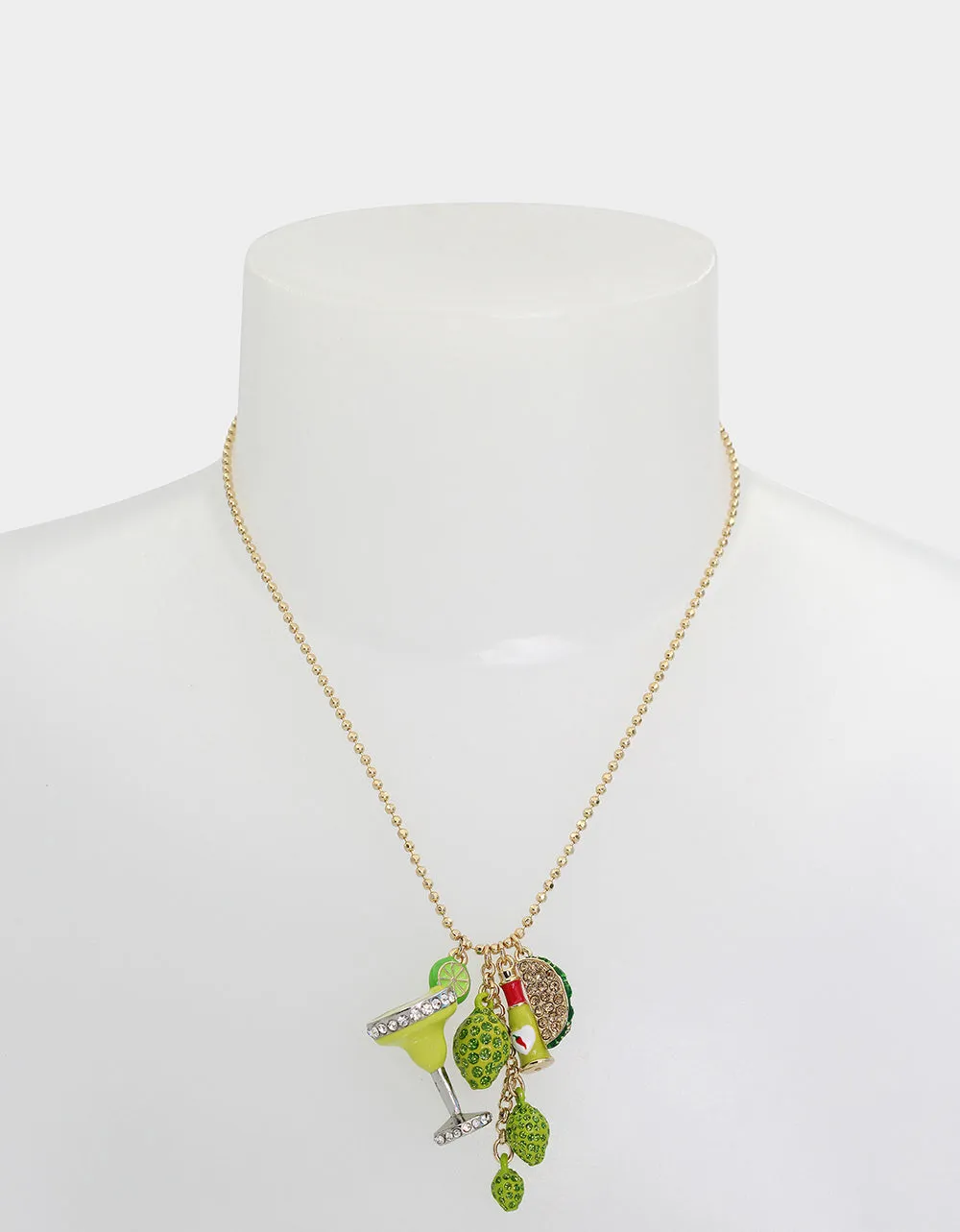 HOLA TO LOVE MARGARITA CHARM NECKLACE GREEN sold by Betsey Johnson product image thumbnail 3