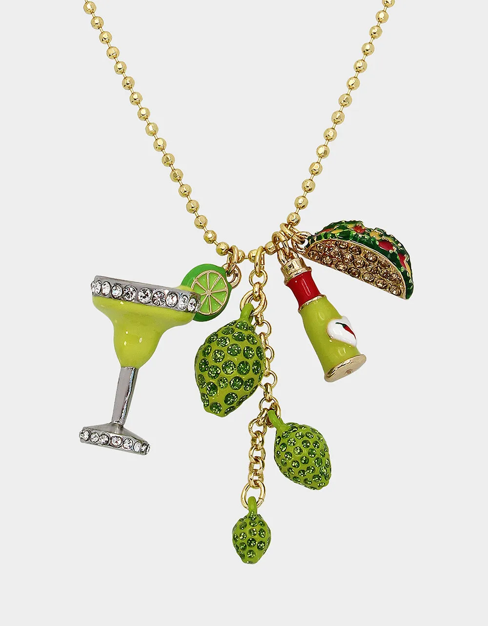 HOLA TO LOVE MARGARITA CHARM NECKLACE GREEN sold by Betsey Johnson product image thumbnail 2