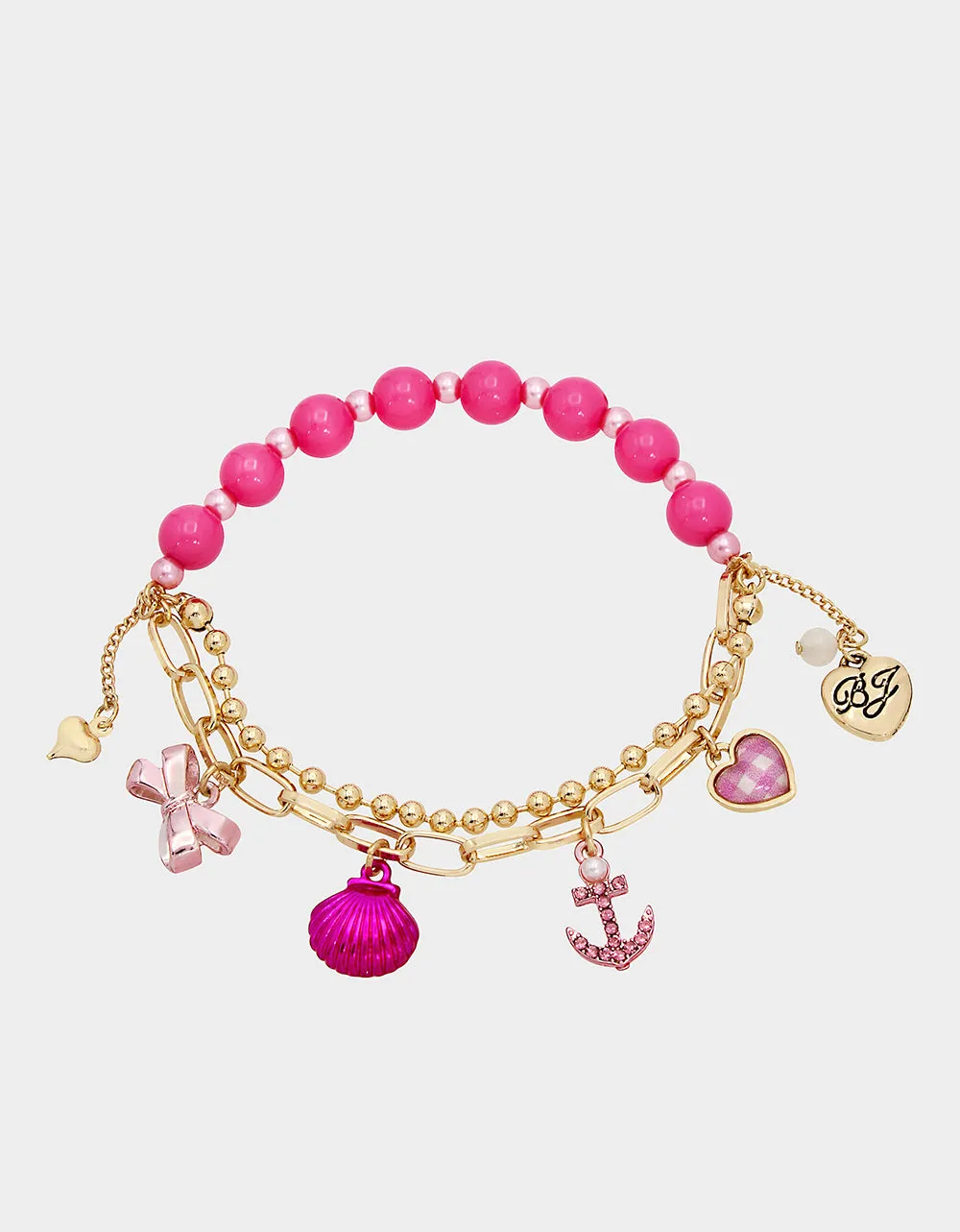 PINK SUMMER CHARM STRETCH BRACELET PINK sold by Betsey Johnson
