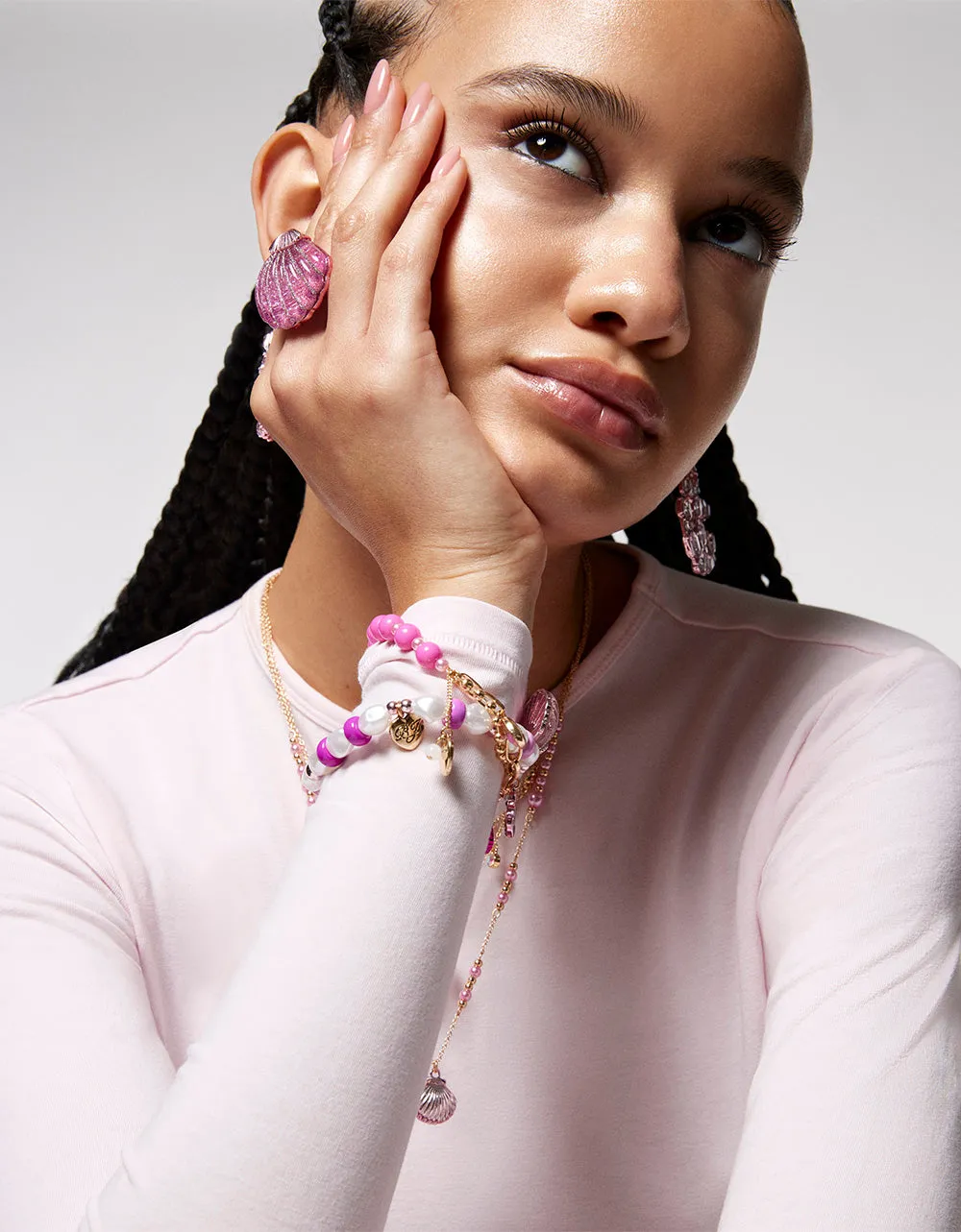 PINK SUMMER CHARM STRETCH BRACELET PINK sold by Betsey Johnson product image thumbnail 3