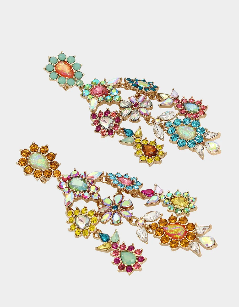 BETSEYS PARADISE FLOWER CHANDELIER EARRINGS MULTI sold by Betsey Johnson product image thumbnail 2