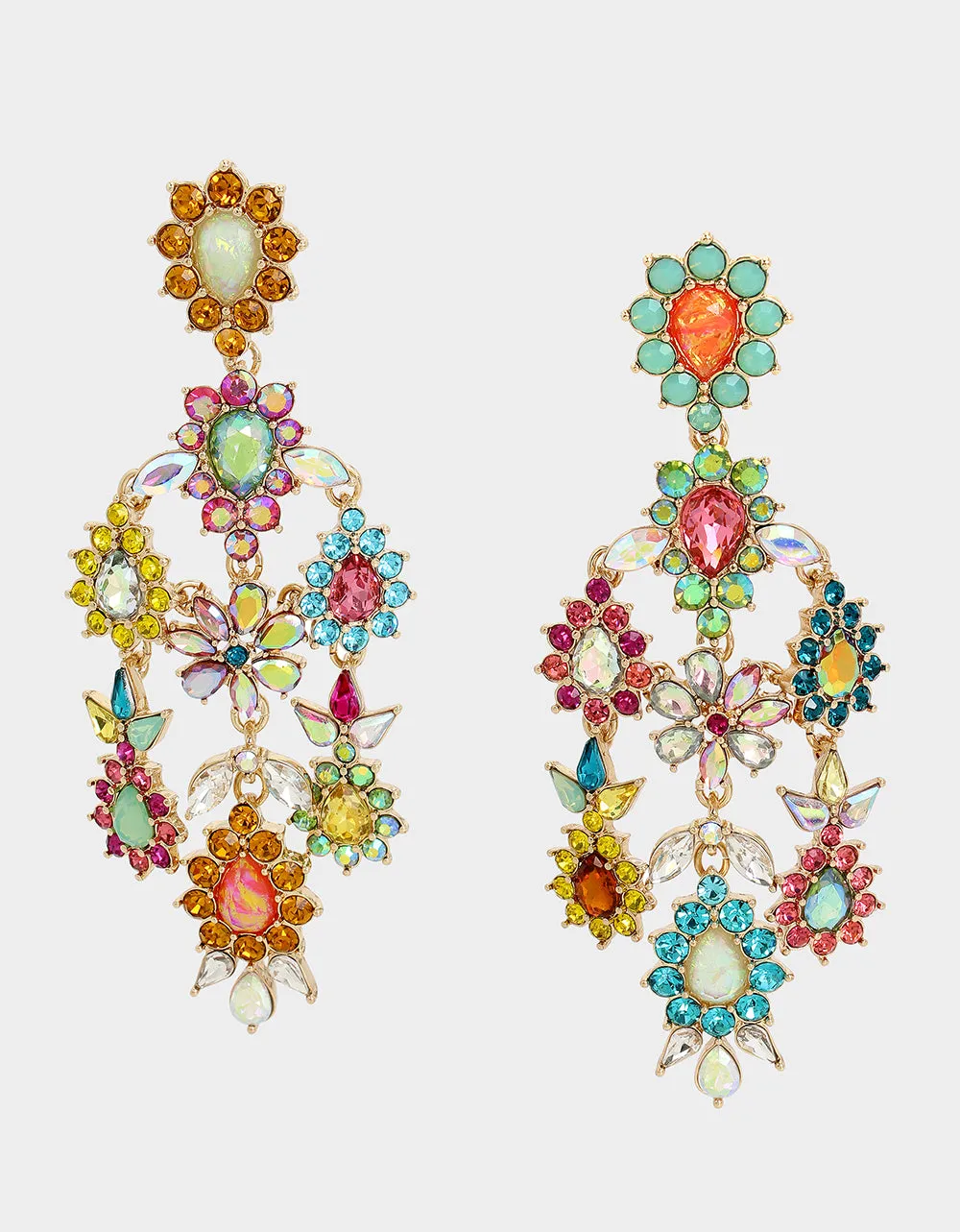 BETSEYS PARADISE FLOWER CHANDELIER EARRINGS MULTI sold by Betsey Johnson
