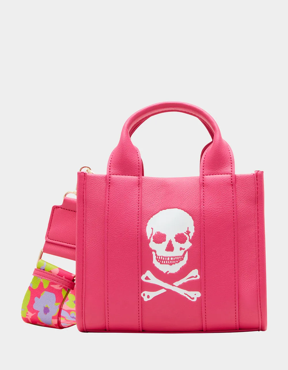 SKULLY DEBOSS MINI TOTE PINK sold by Betsey Johnson product image thumbnail 2