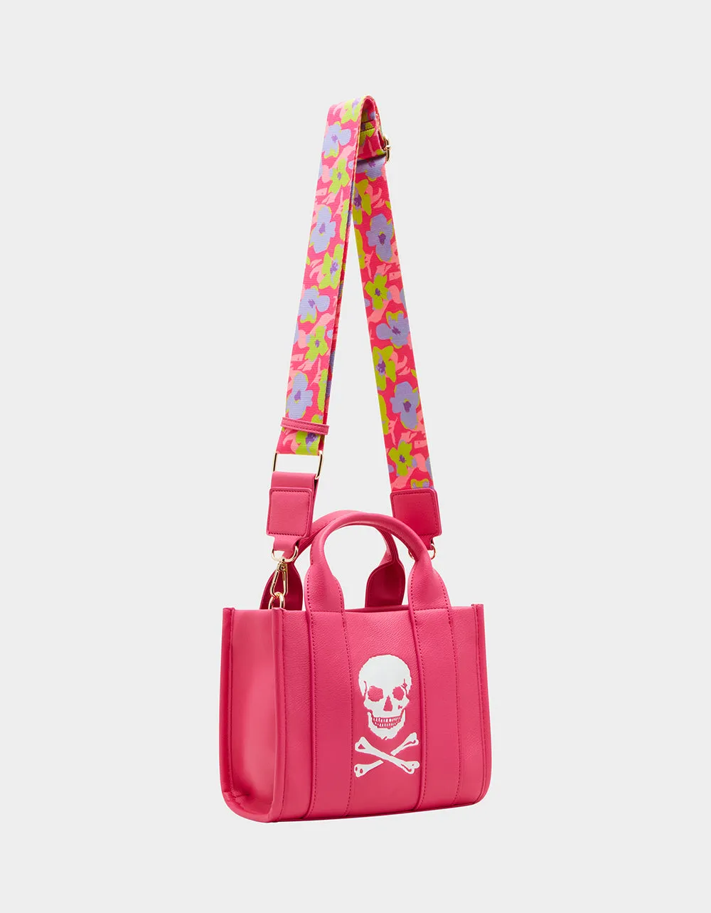 SKULLY DEBOSS MINI TOTE PINK sold by Betsey Johnson product image thumbnail 3
