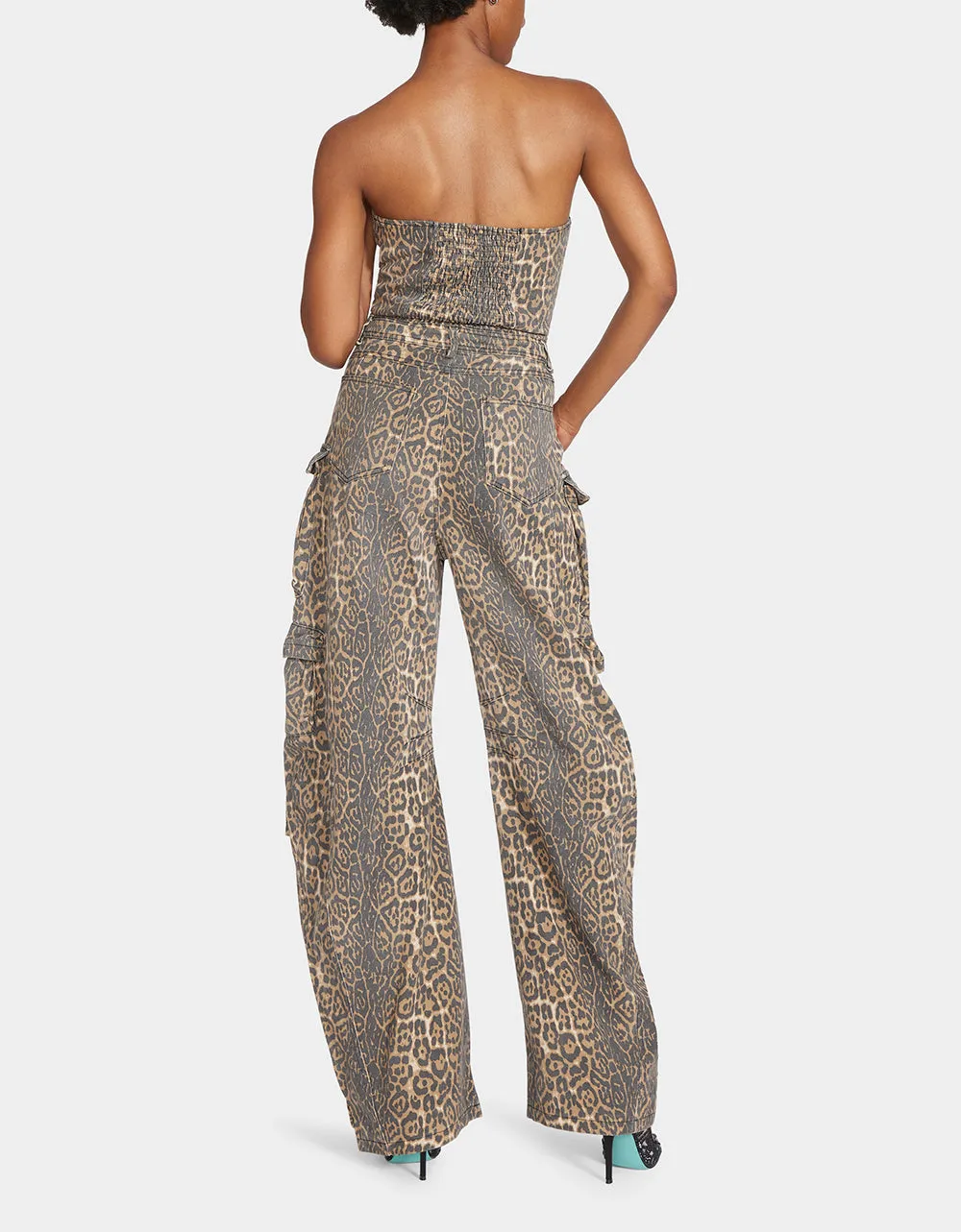 GINA CARGO JUMPSUIT LEOPARD sold by Betsey Johnson product image thumbnail 3