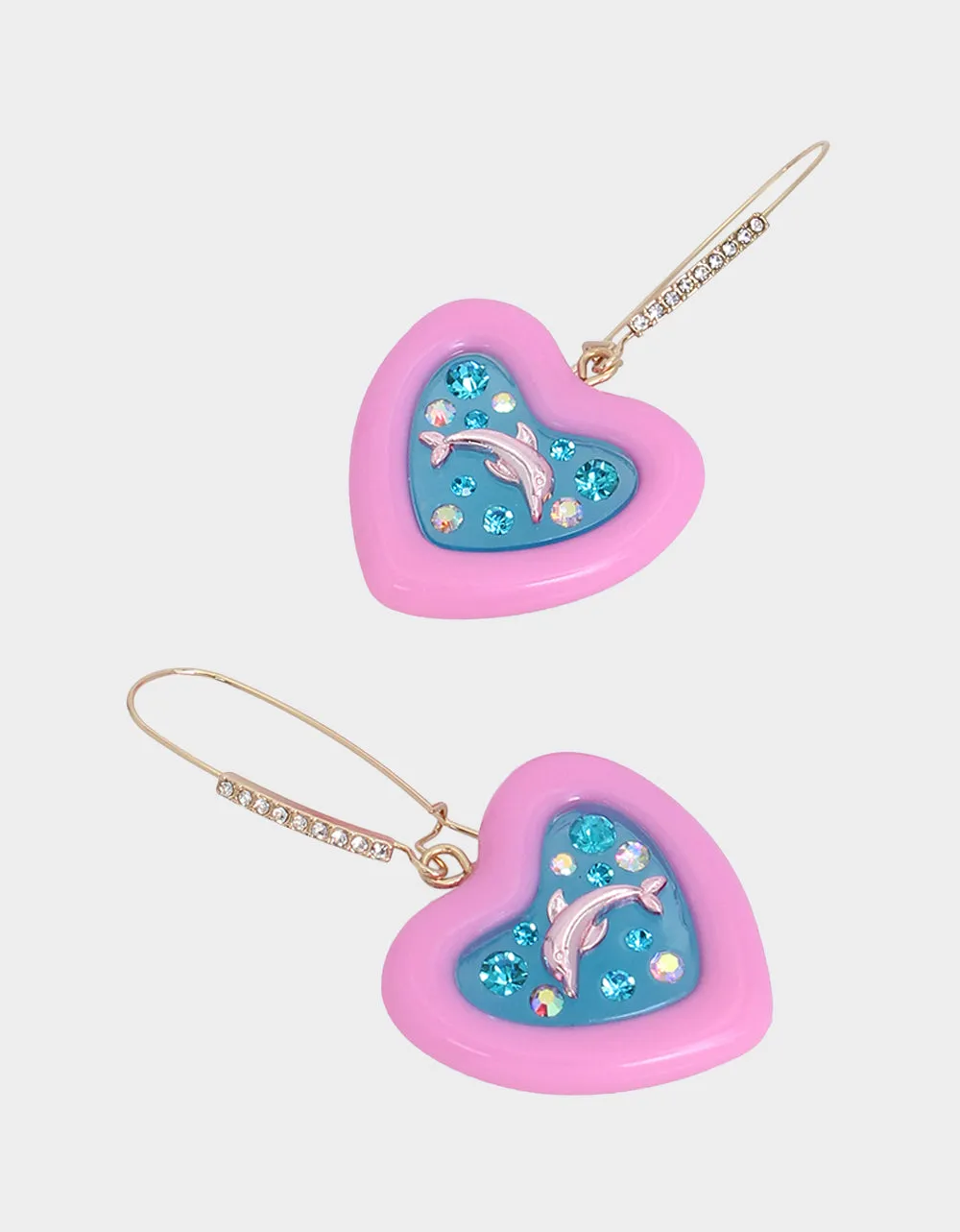 BETSEYS POOL PARTY FLOATY DROP EARRINGS PINK sold by Betsey Johnson product image thumbnail 2