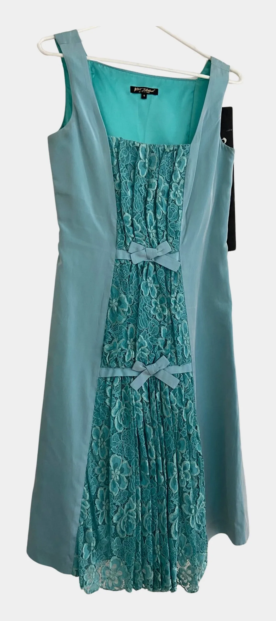 Turquoise Blue Midi Evening Dress | RE:LUV sold by Betsey Johnson