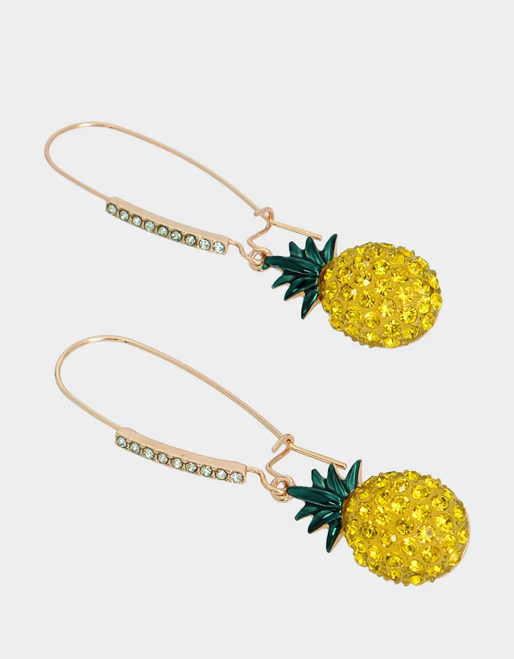 BETSEYS POOL PARTY PINEAPPLE HOOK EARRINGS YELLOW sold by Betsey Johnson product image thumbnail 2