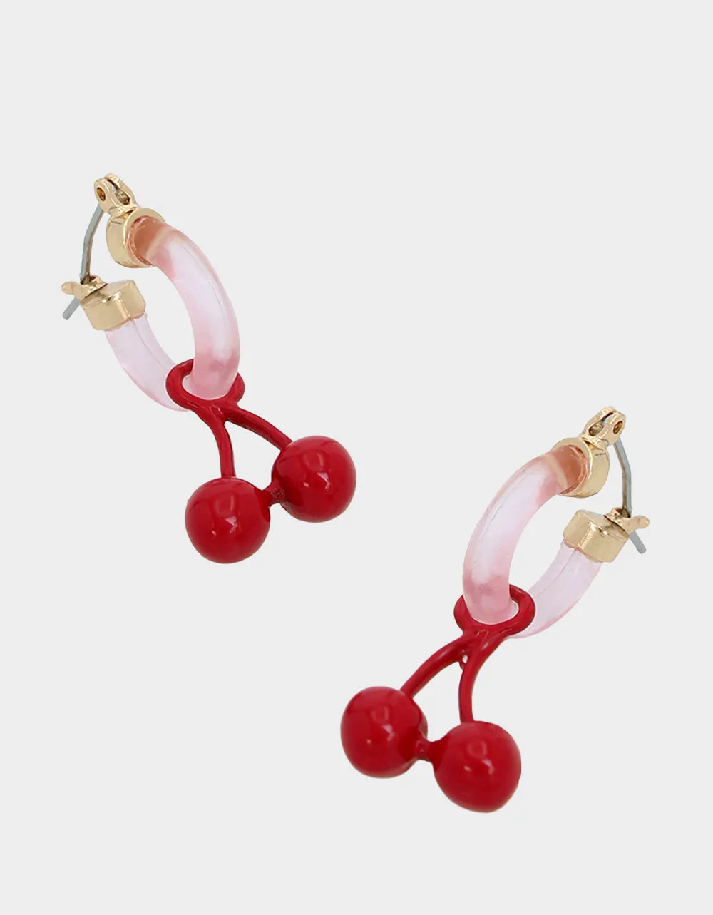 BETSEYS POOL PARTY CHERRY HUGGIE EARRINGS RED sold by Betsey Johnson product image thumbnail 3