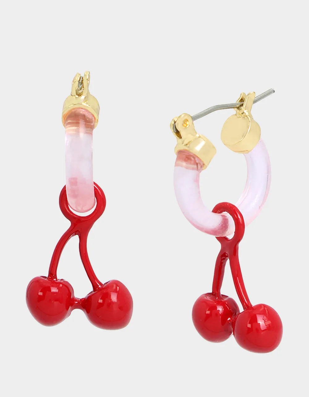 BETSEYS POOL PARTY CHERRY HUGGIE EARRINGS RED sold by Betsey Johnson