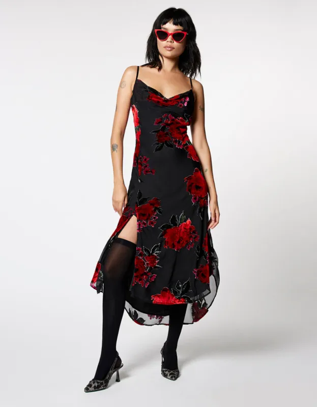 EMILIA MIDI DRESS BLACK sold by Betsey Johnson